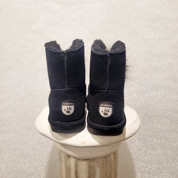 BearPaw Suede Pom Pom Boots - Picture 5 of 6